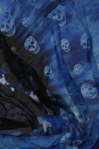 Foulard in Lana Con Teschi All-Over