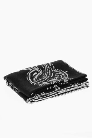 Maxi Sciarpa in Lana con Motivo Bandana