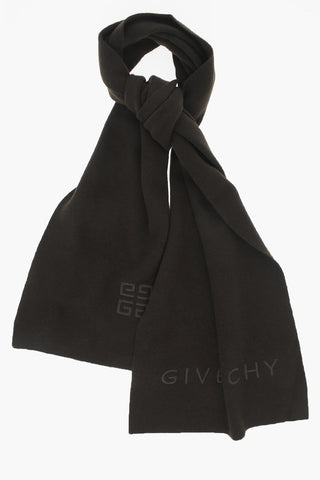 Wool And Cashmere Maxi Scarf with ton-sur-ton Logo