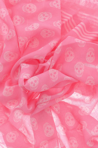 All-Over Skull Printed wool Foulard