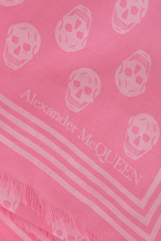 All-Over Skull Printed wool Foulard