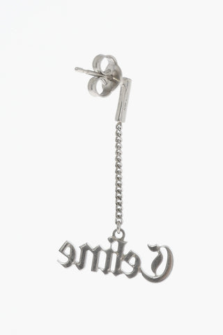 Orecchino Singolo in Argento con Logo