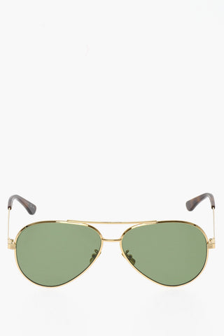 Golden-Effect Frame Aviator Sunglasses