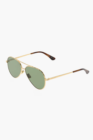 Golden-Effect Frame Aviator Sunglasses