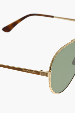 Golden-Effect Frame Aviator Sunglasses
