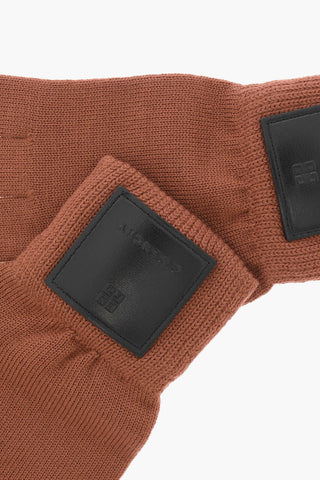 Wool Glovers with Leather Details
