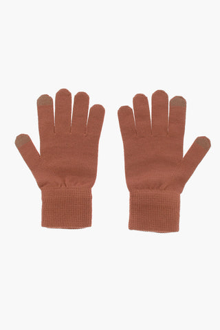 Wool Glovers with Leather Details