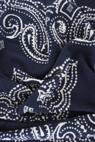 Bandana-Motif Wool Maxi Scarf
