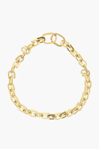 Bracciale in Ottone a Catena Effetto Dorato