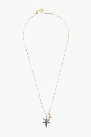 Collana in Metallo Effetto Dorato con Pendente Impreziosito da Strass