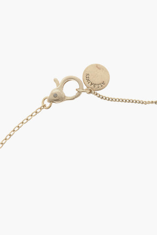 Collana in Metallo Effetto Dorato con Pendente Impreziosito da Strass