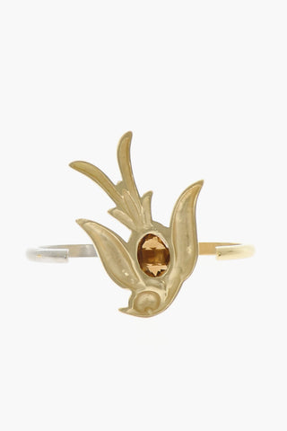 MM11 Golden-Effect Brass Double Rings