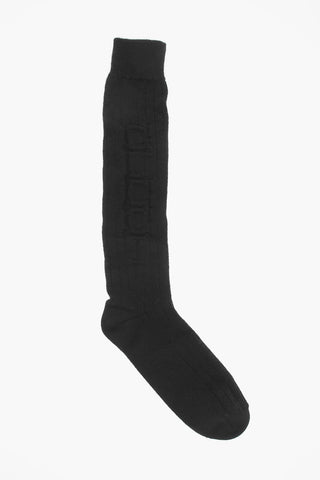 Solid Color Wool Blend Long Socks