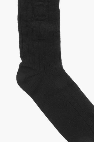 Solid Color Wool Blend Long Socks
