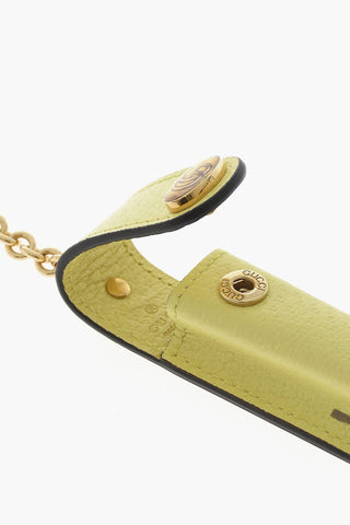 Leather Keyrings with Golden Details