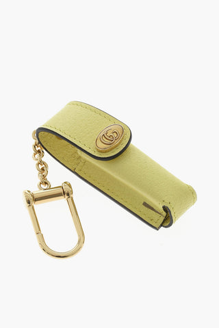 Leather Keyrings with Golden Details