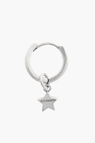 Orecchino Singolo a Cerchio con Pendente Stella