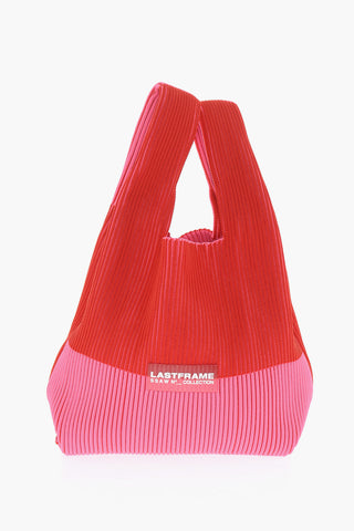 Two-Tone Knitted Tote Bag