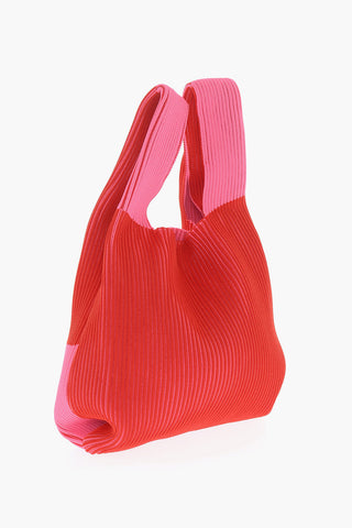 Two-Tone Knitted Tote Bag