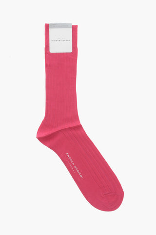 Ribbed Cotton Blend Socks