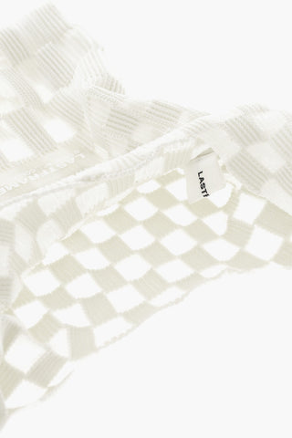 Borsa Tote a Quadri con Dettagli Semi-Trasparenti