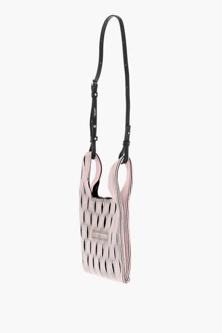 Two-Tone Knitted Tote Bag with Cut-Out Details