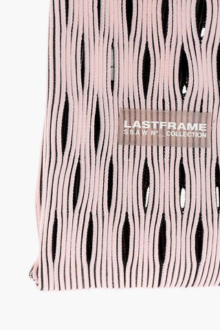 Two-Tone Knitted Tote Bag with Cut-Out Details