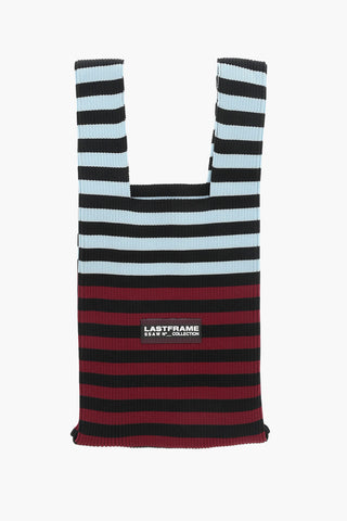 Borsa Tote in Maglia a Righe