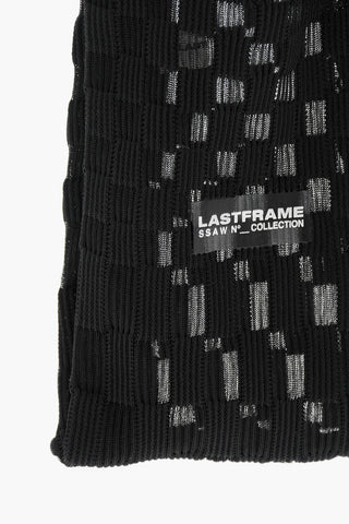 Kariertes Tote Bag mit halbtransparenten Details