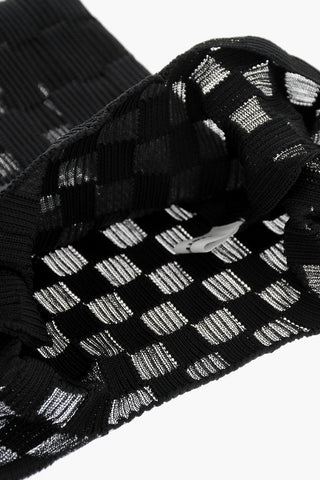 Kariertes Tote Bag mit halbtransparenten Details
