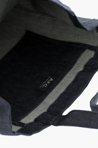 Denim Tote Bag with Printed Logo