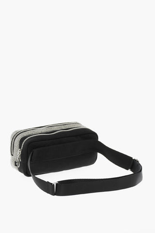 Fabric Belt Bag with Rhinestone Embellishment