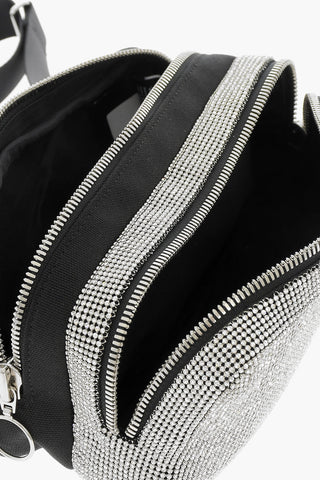 Fabric Belt Bag with Rhinestone Embellishment