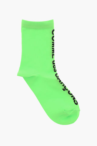 Solid Color Socks with Contrasting Logo