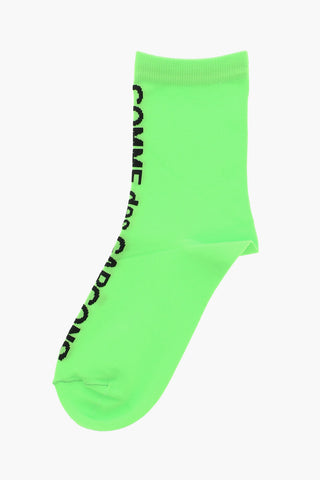 Solid Color Socks with Contrasting Logo
