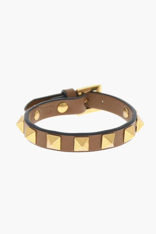 GARAVANI Leather Bracelet with Golden Studs