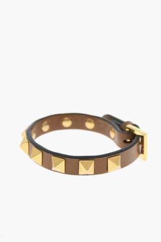GARAVANI Leather Bracelet with Golden Studs