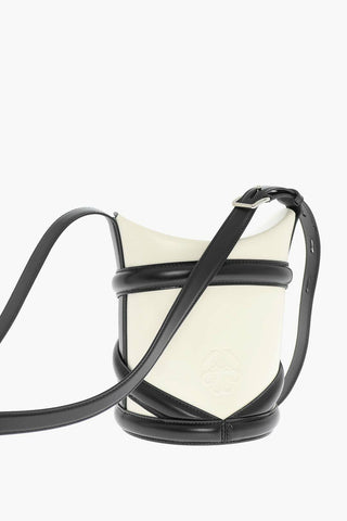 Two-Tone Leather Bucket Bag