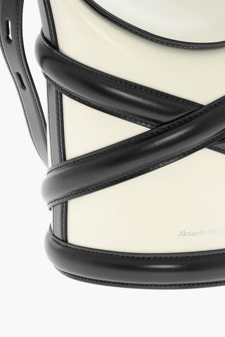 Two-Tone Leather Bucket Bag