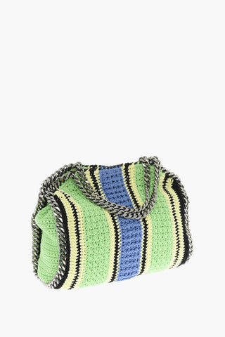 Crochet Tote Bag with Chain Shoulder Strap