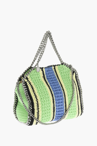 Crochet Tote Bag with Chain Shoulder Strap