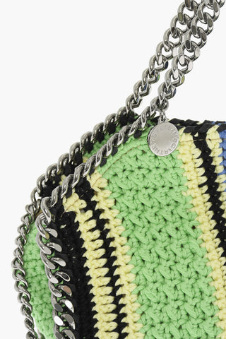Crochet Tote Bag with Chain Shoulder Strap