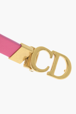 Reversible Leather Belt with Logoed Buckle 20mm