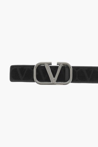 GARAVANI Leather and Fabric Belt with Logoed Buckle 40mm