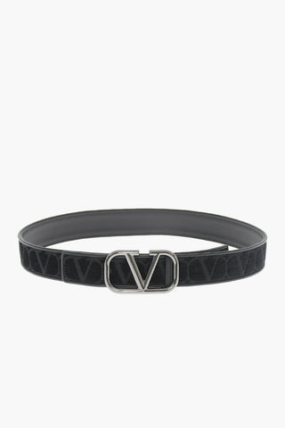 GARAVANI Leather and Fabric Belt with Logoed Buckle 40mm