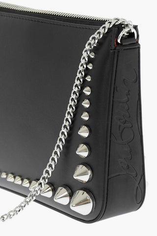 Leather Shoulder Bag with Studs