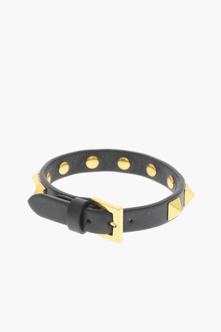 GARAVANI Leather Bracelet with Golden Studs