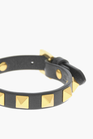 GARAVANI Leather Bracelet with Golden Studs