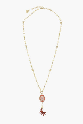 Metal and Resin MER DES MERVEILLES Necklace with Pendant