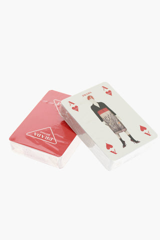 Pouch in Pelle a Tinta Unita con Carte da Gioco